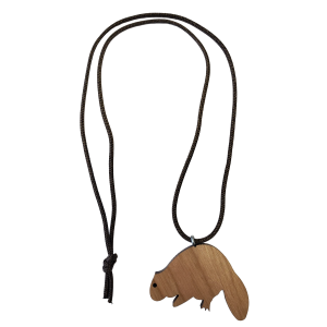 Pendentif en bois Castors
